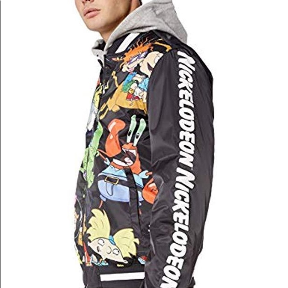 π Nickelodeon x Members Only Bomber Jacket β Size M β Retro 90s Cartoons - Picture 10 of 10